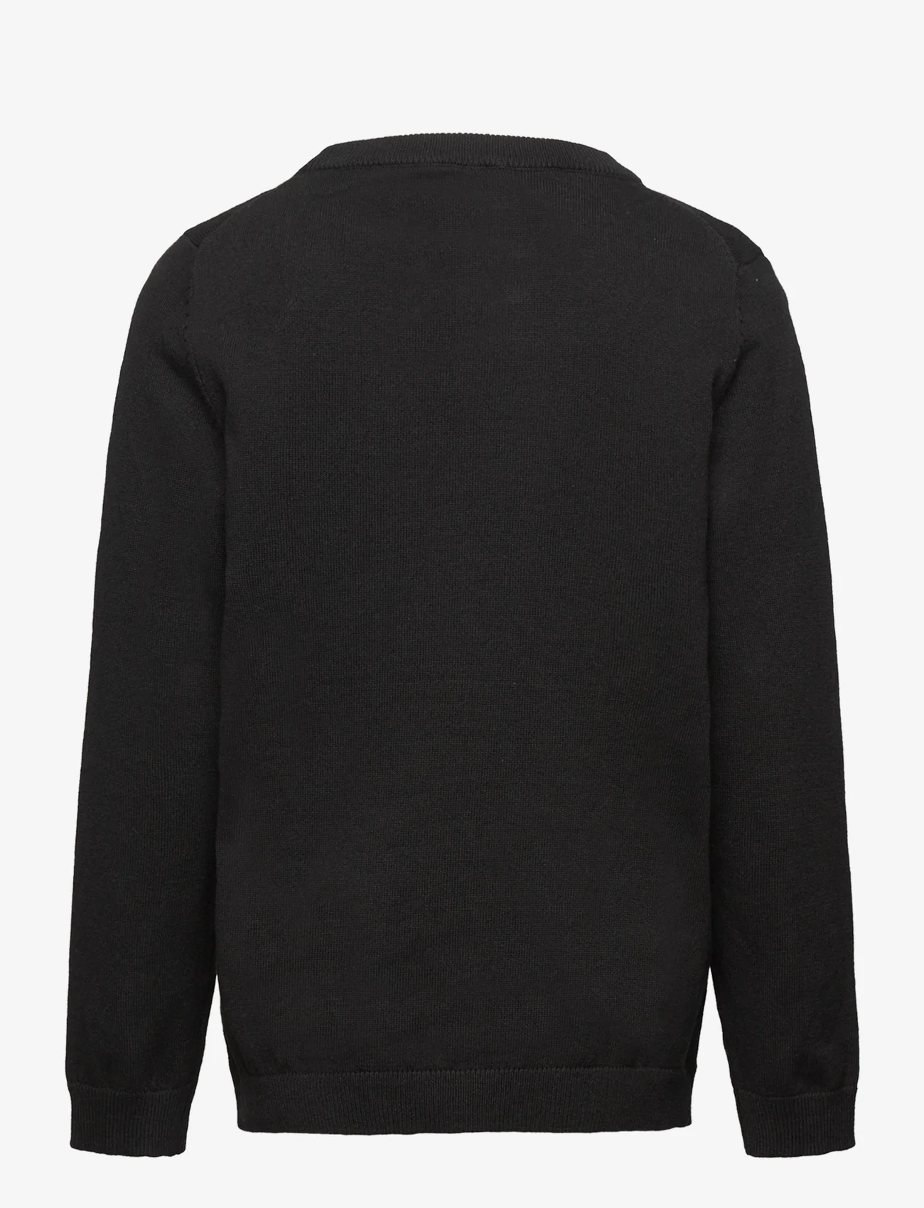Mango - Knit cotton sweater - sweatshirts - black - 1