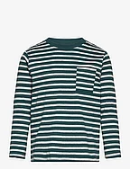 Striped long sleeves t-shirt - DARK GREEN