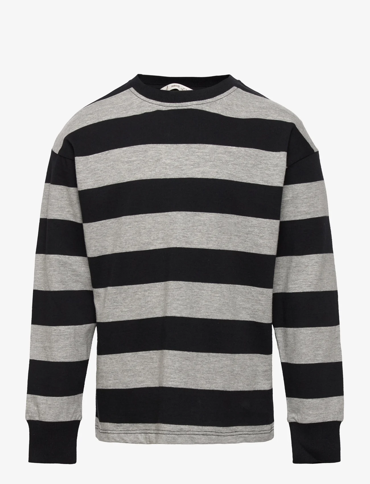 Mango - Striped long sleeves t-shirt - langærmede t-shirts - black - 0