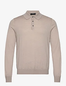 100% merino wool long- sleeved polo shirt, Mango