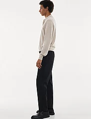 Mango - 100% merino wool long- sleeved polo shirt - stickade pikéer - lt pastel grey - 3