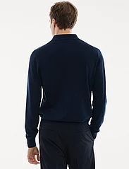 Mango - 100% merino wool long- sleeved polo shirt - strikkede poloer - navy - 3