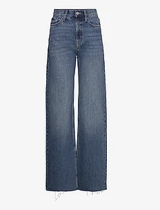 High-waist wideleg jeans, Mango