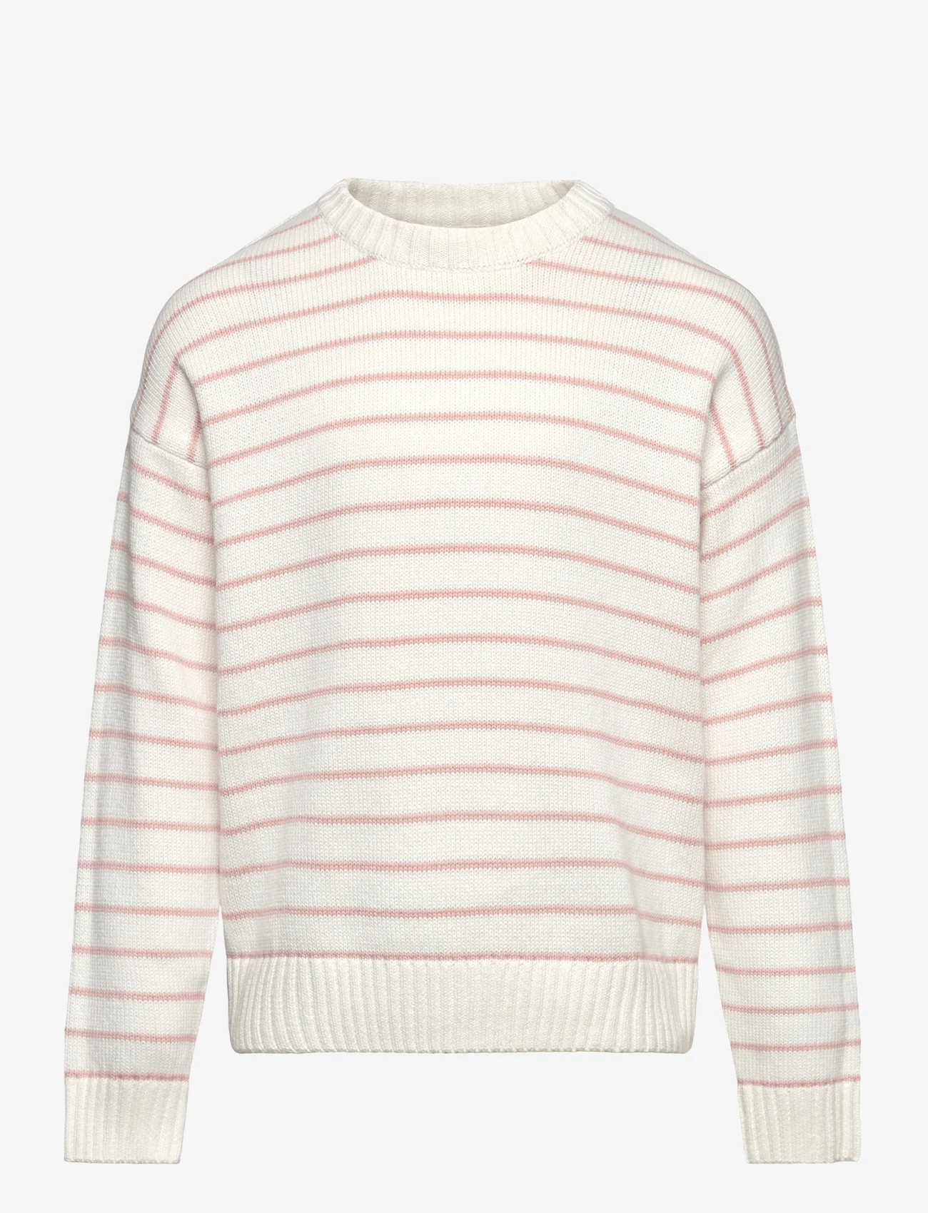 Mango - Striped cotton-blend sweater - trøjer - lt-pastel pink - 0
