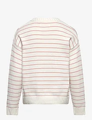 Mango - Striped cotton-blend sweater - trøjer - lt-pastel pink - 1