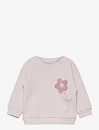 Embossed flower sweatshirt - LT-PASTEL PURPLE