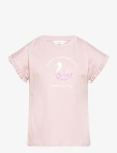 Printed cotton-blend T-shirt, Mango