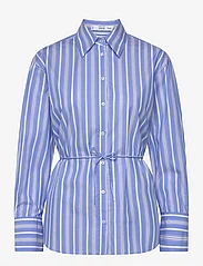 Mango - Striped bow blouse - pitkähihaiset kauluspaidat - lt-pastel blue - 0