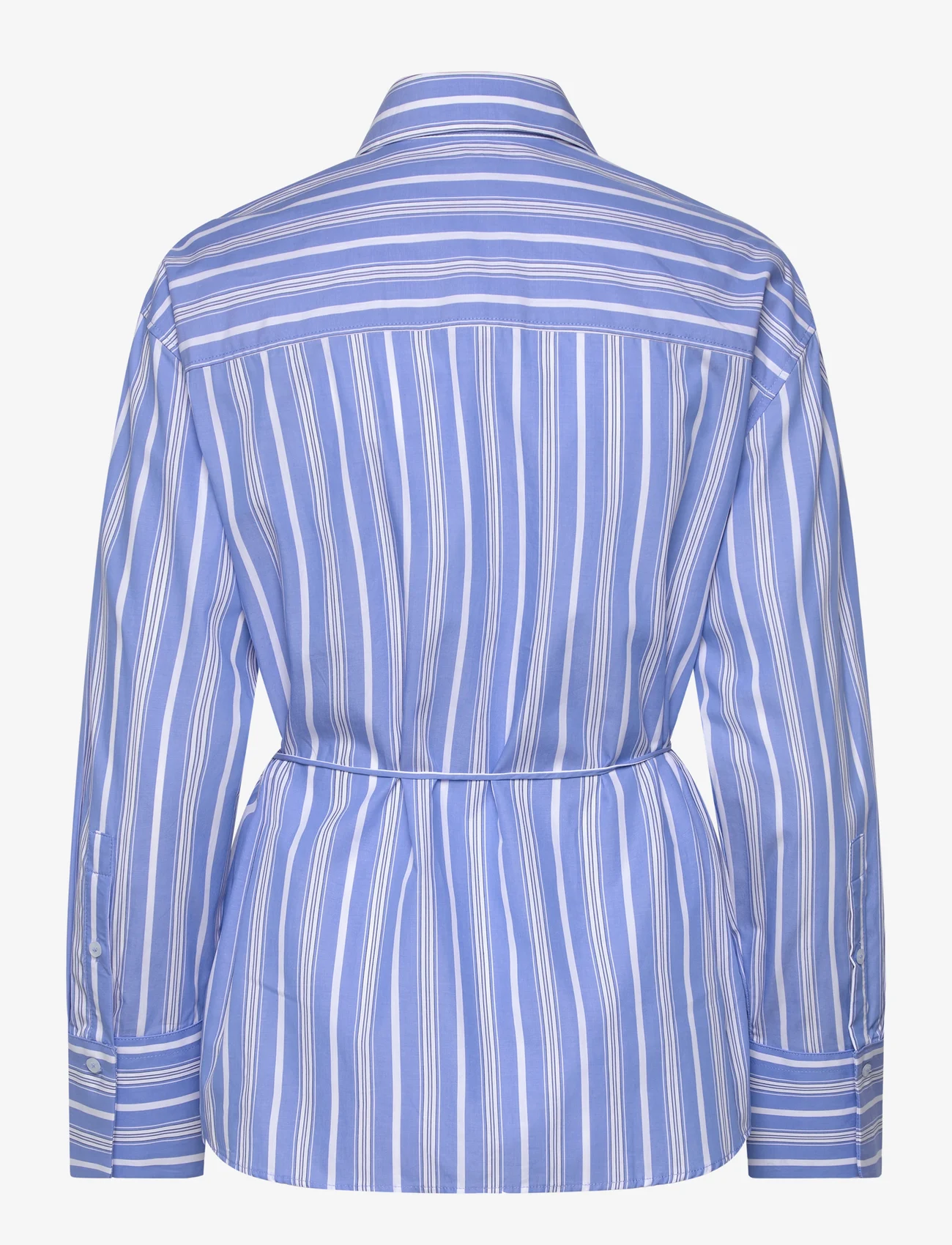 Mango - Striped bow blouse - langærmede skjorter - lt-pastel blue - 1
