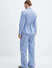 Mango - Striped bow blouse - pitkähihaiset kauluspaidat - lt-pastel blue - 2