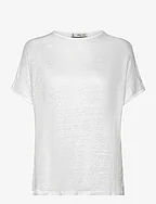 100% linen t-shirt - WHITE