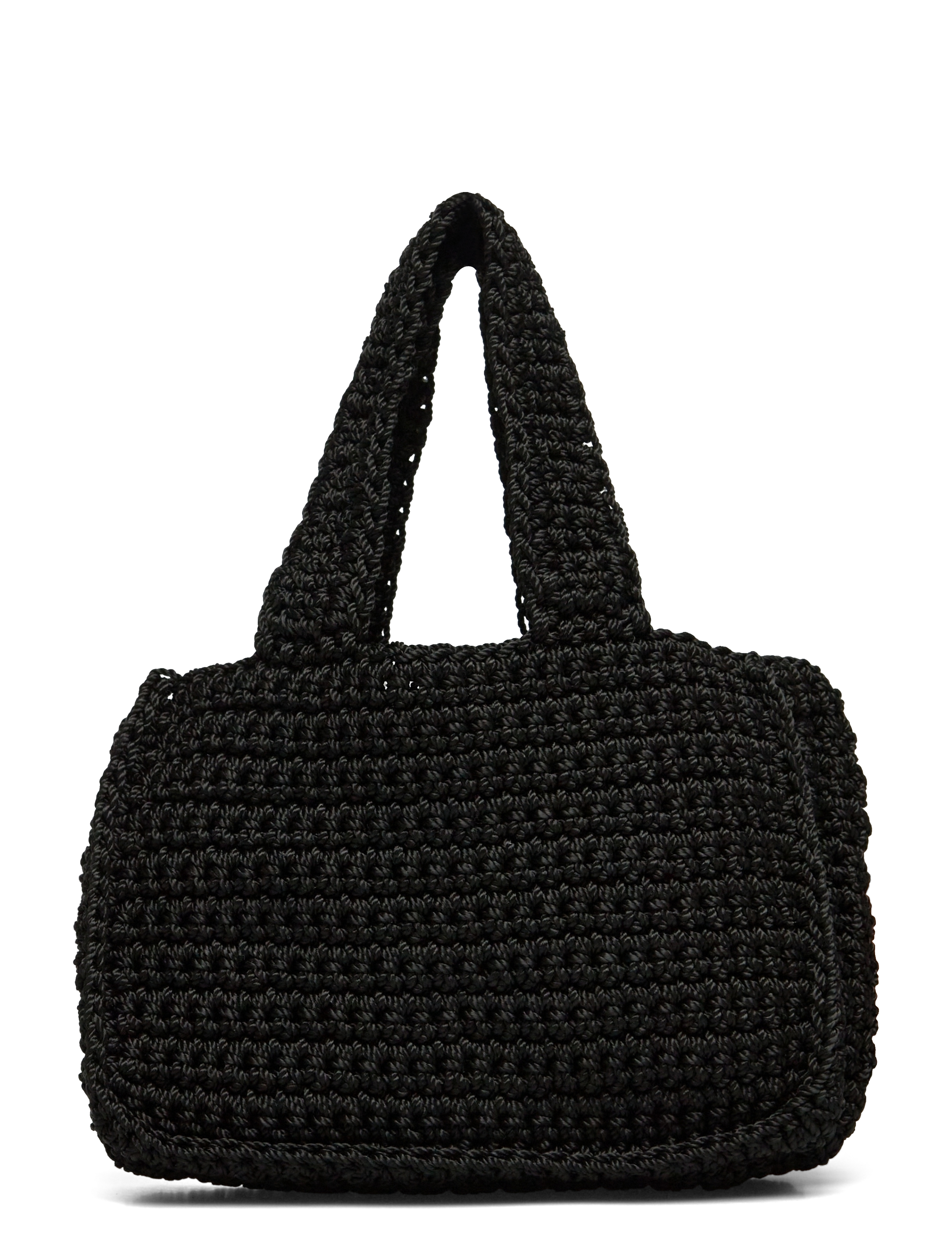 Mango - Flowers crochet mini bag - laveste priser - black - 2