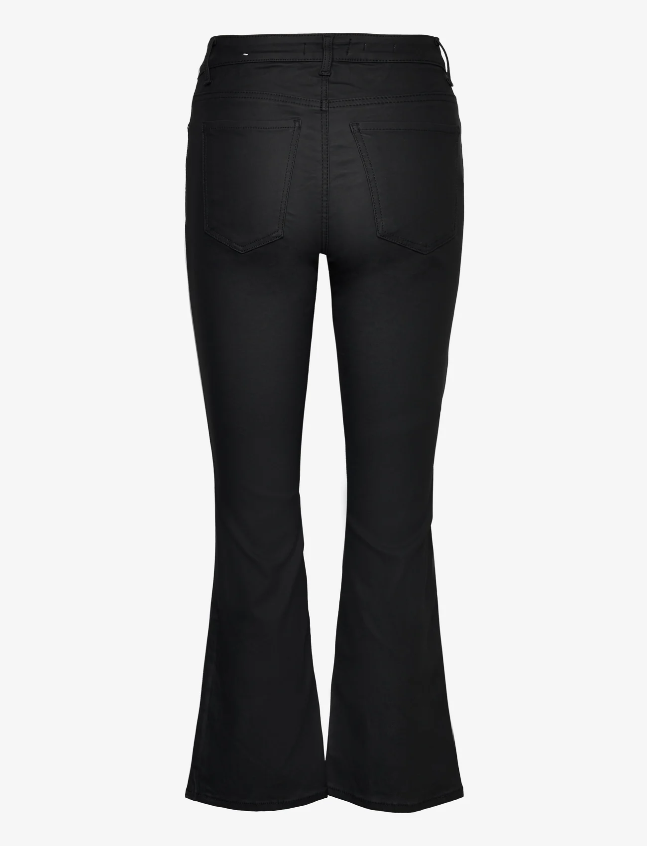 Mango - Waxed flared cropped jeans - alhaisimmat hinnat - black - 1