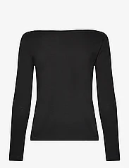 Mango - Cotton boat neck t-shirt - laveste priser - black - 1