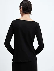 Mango - Cotton boat neck t-shirt - laveste priser - black - 3