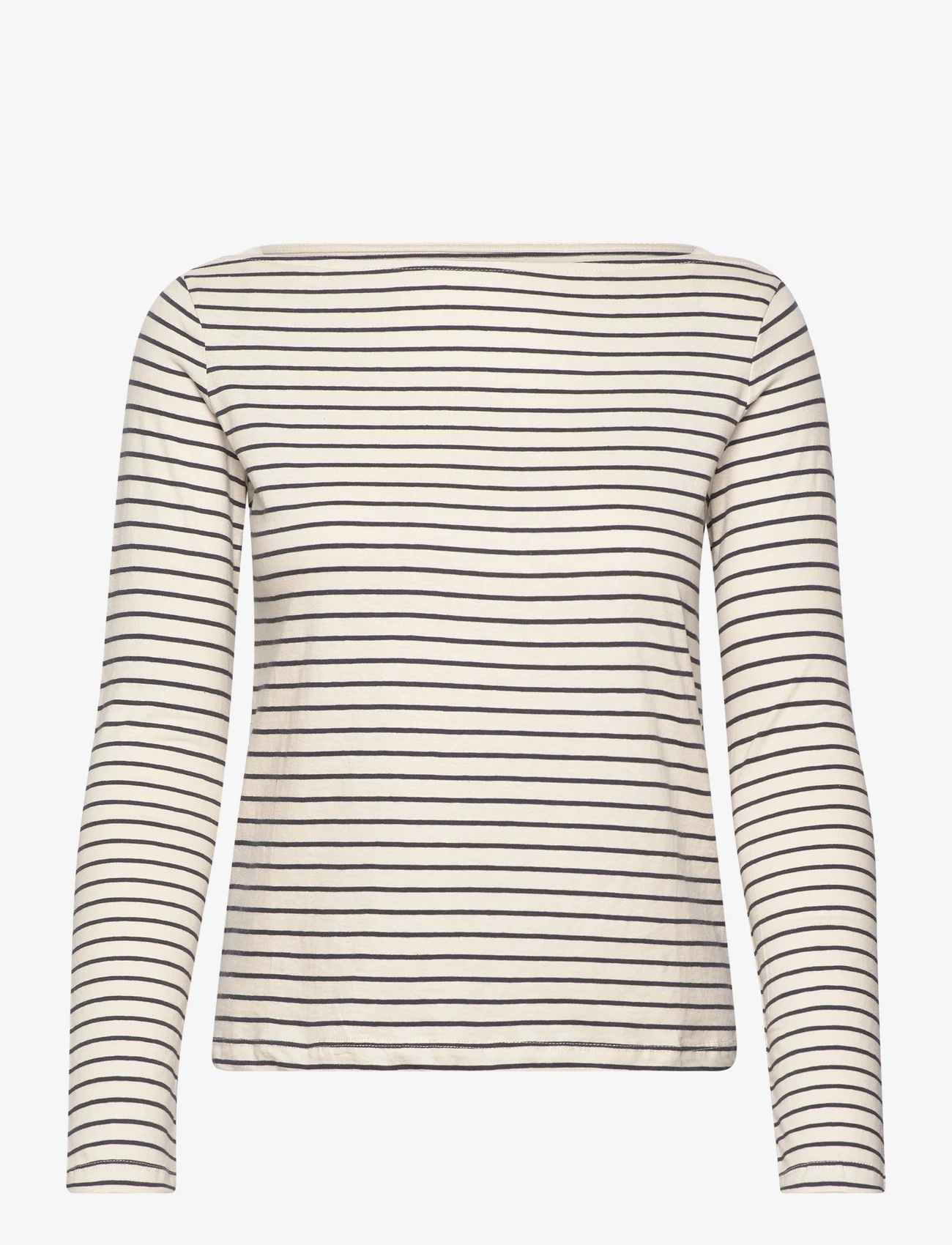 Mango - Cotton boat neck t-shirt - alhaisimmat hinnat - lt pastel grey - 0