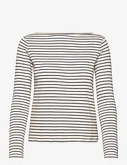 Mango - Cotton boat neck t-shirt - laveste priser - lt pastel grey - 0