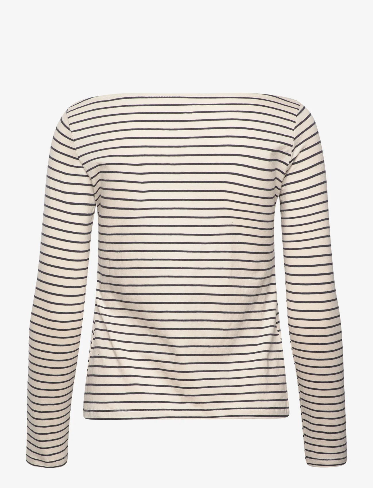 Mango - Cotton boat neck t-shirt - alhaisimmat hinnat - lt pastel grey - 1