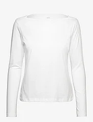 Mango - Cotton boat neck t-shirt - laveste priser - white - 0
