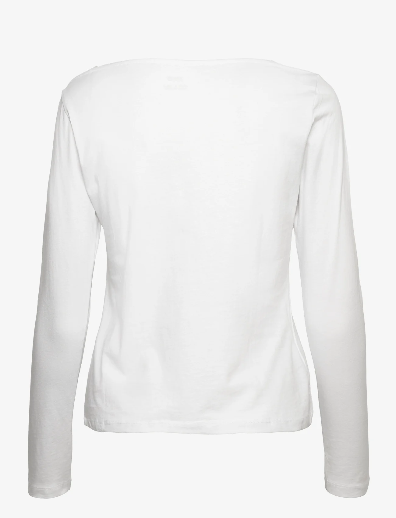 Mango - Cotton boat neck t-shirt - alhaisimmat hinnat - white - 1