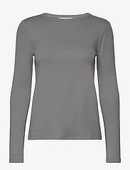 Mango - Long sleeve cotton t-shirt - lägsta priserna - grey - 0