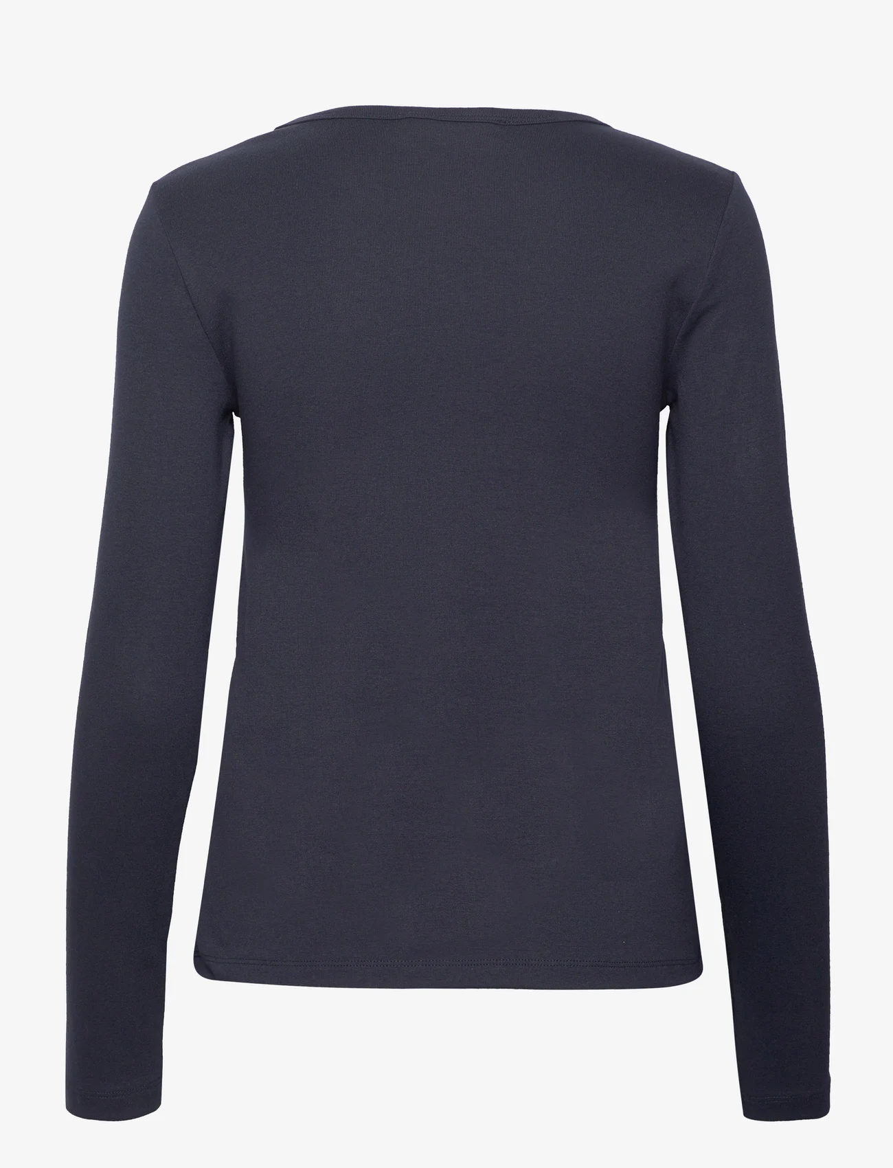Mango - Long sleeve cotton t-shirt - laveste priser - navy - 1