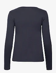 Mango - Long sleeve cotton t-shirt - de laveste prisene - navy - 1