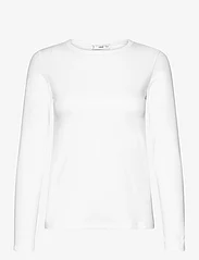 Mango - Long sleeve cotton t-shirt - de laveste prisene - white - 0