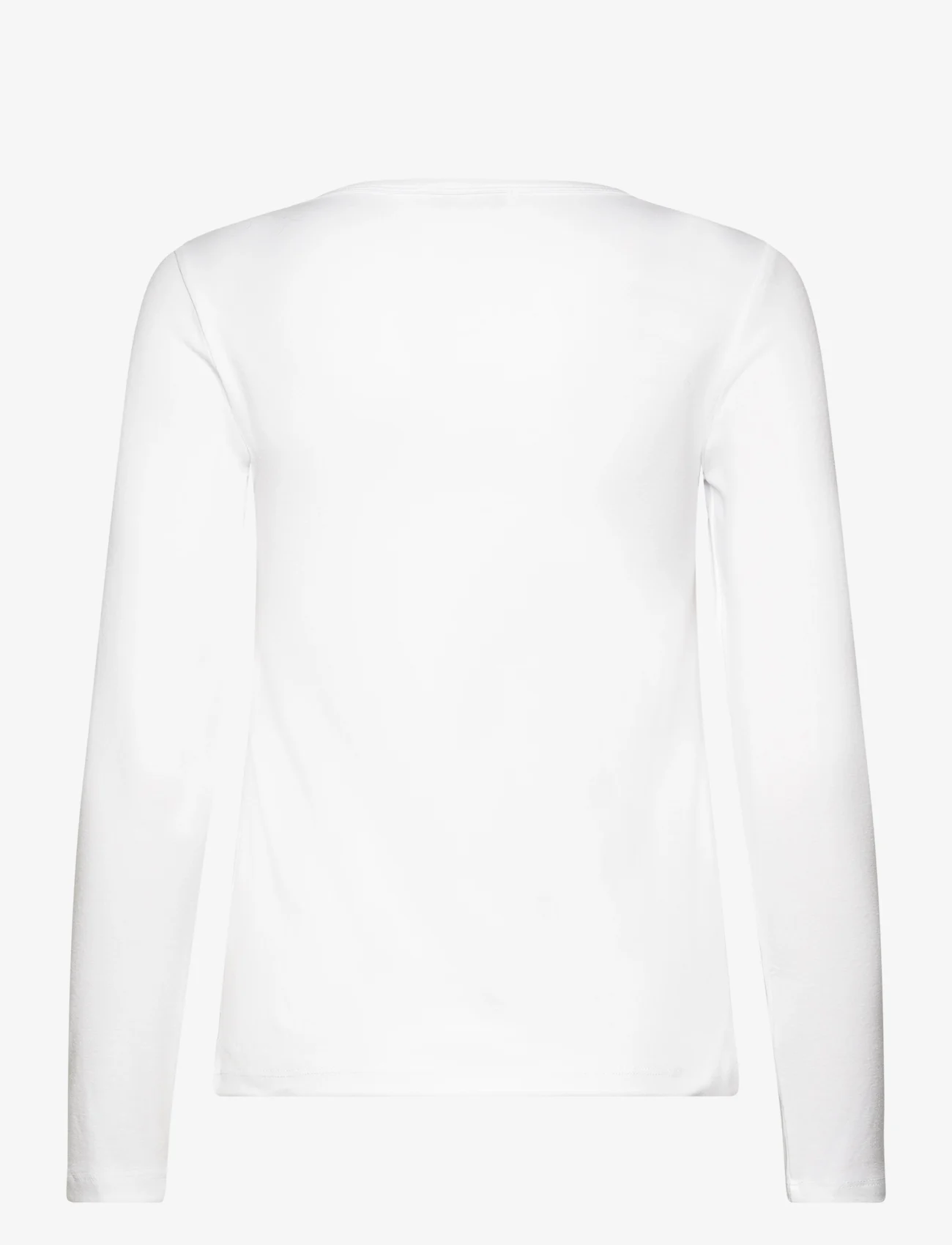 Mango - Long sleeve cotton t-shirt - laveste priser - white - 1