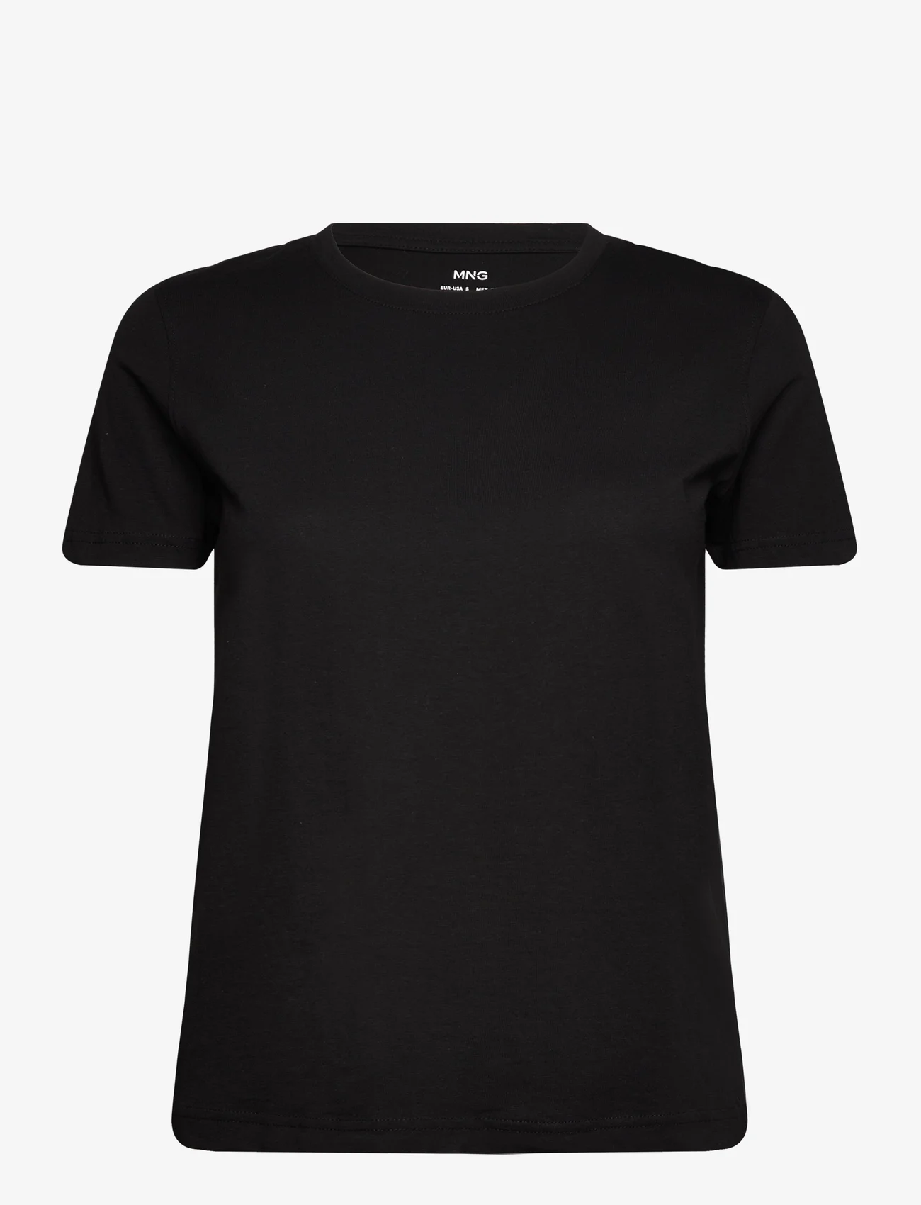 Mango - 100% cotton T-shirt - de laveste prisene - black - 0