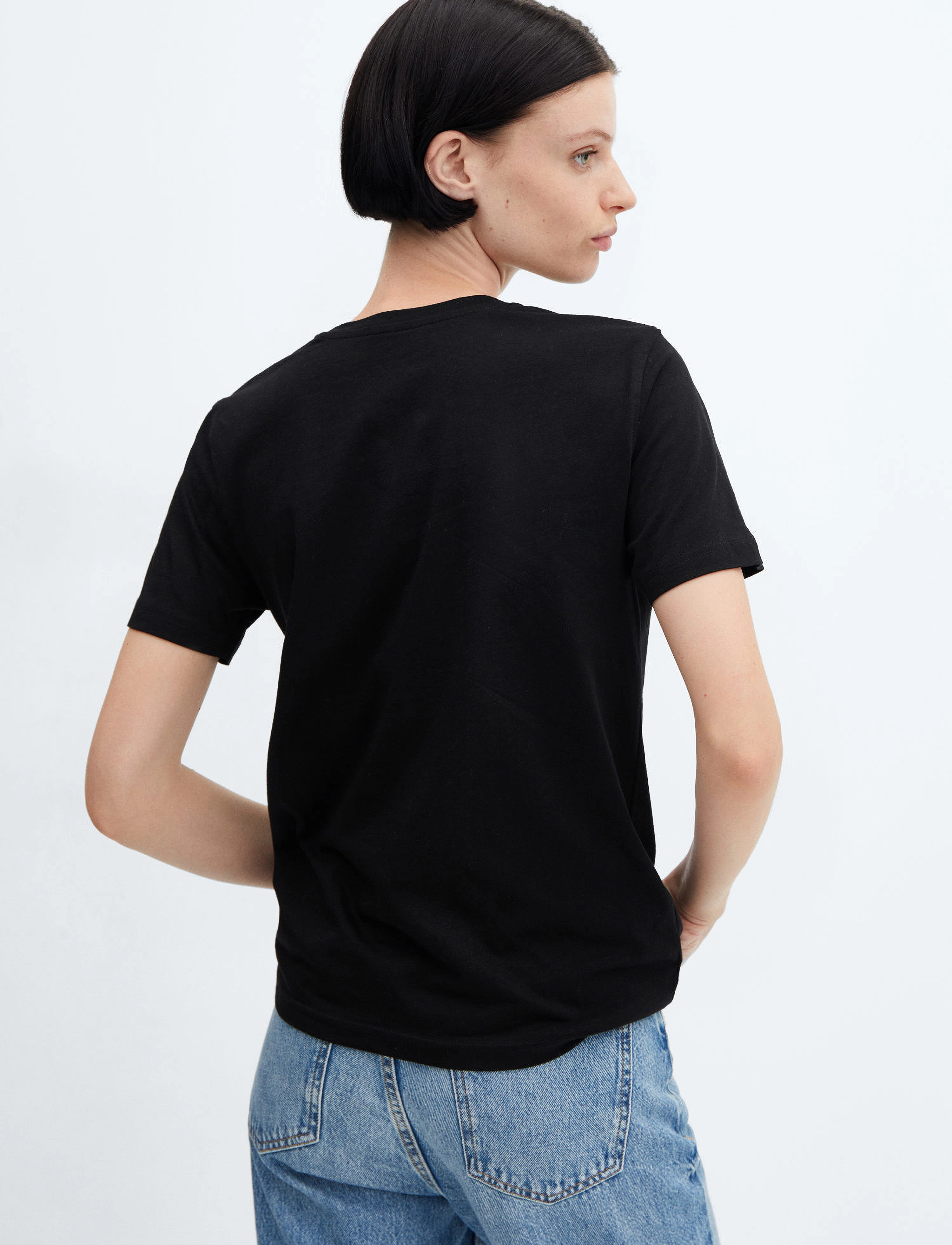 Mango - 100% cotton t-shirt - black - 3