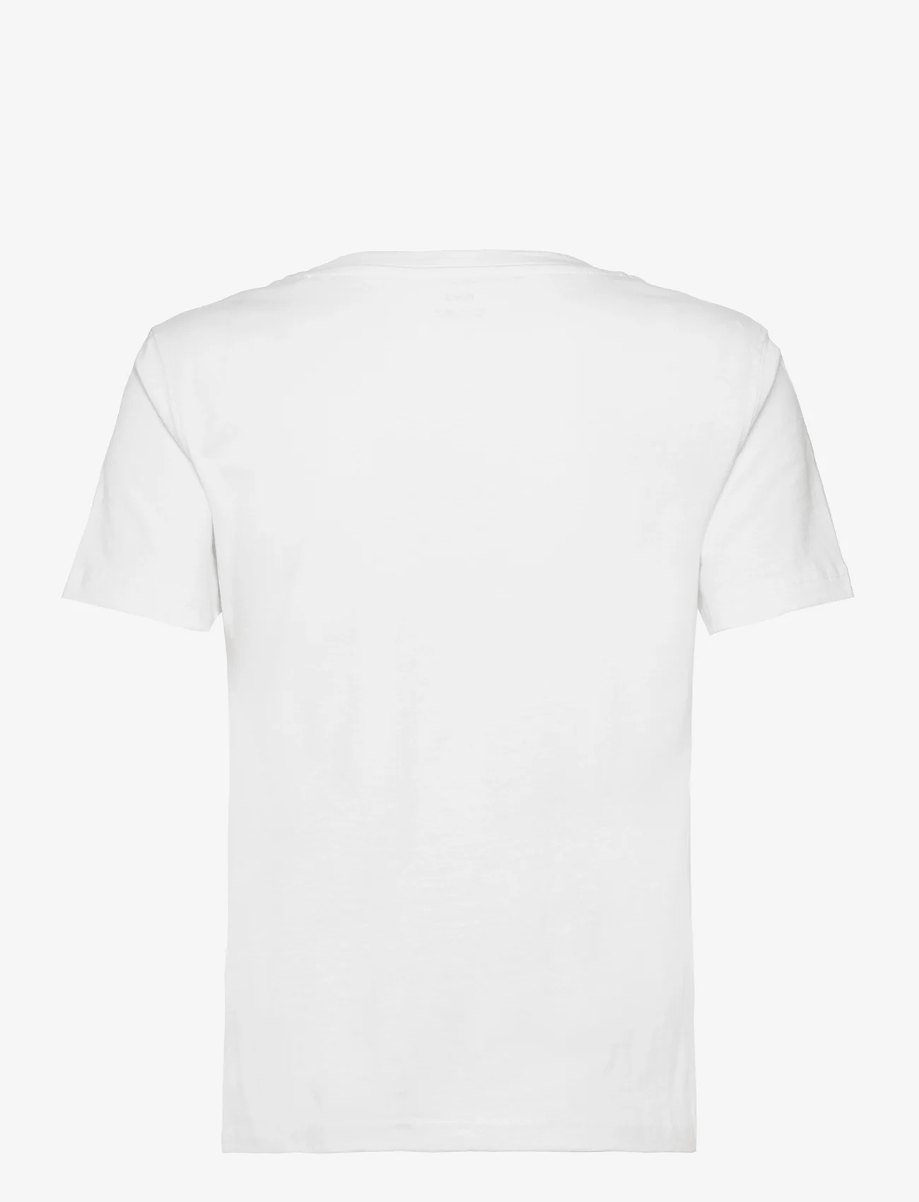 Mango - 100% cotton V-neck t-shirt - lägsta priserna - white - 1