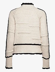 Mango - Cable-knit sweater with contrasting trim - strikkegensere - natural white - 1