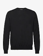 Merino wool washable sweater - BLACK