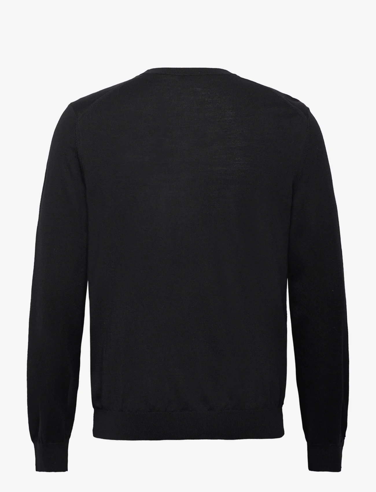 Mango - Merino wool washable sweater - strik med rund hals - black - 1