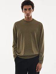 Mango - Merino wool washable sweater - strik med rund hals - green - 3