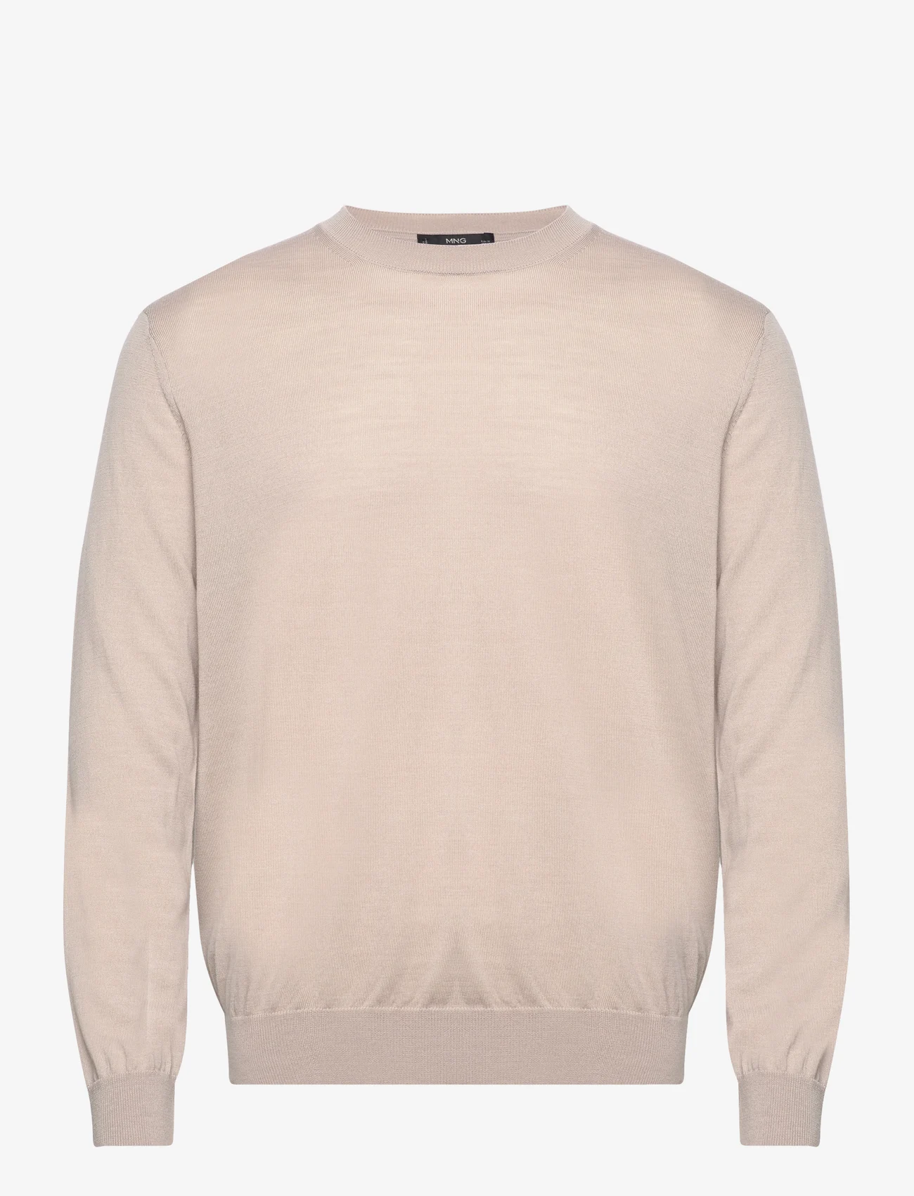 Mango - Merino wool washable sweater - rund hals - lt pastel grey - 0