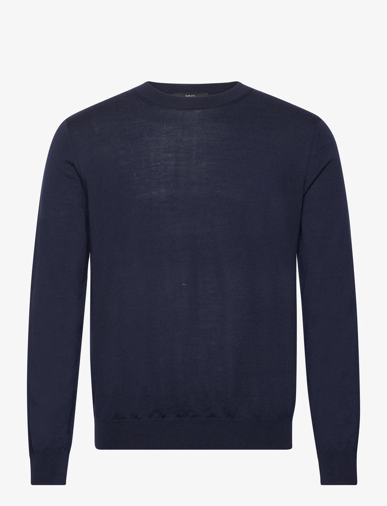 Mango - Merino wool washable sweater - strik med rund hals - navy - 0