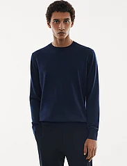 Mango - Merino wool washable sweater - strik med rund hals - navy - 2