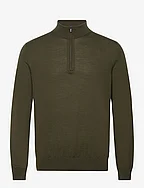 100% merino wool sweater with zip collar - BEIGE - KHAKI