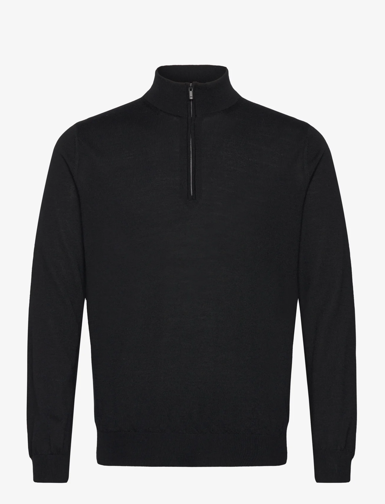 Mango - 100% merino wool sweater with zip collar - miesten - black - 0