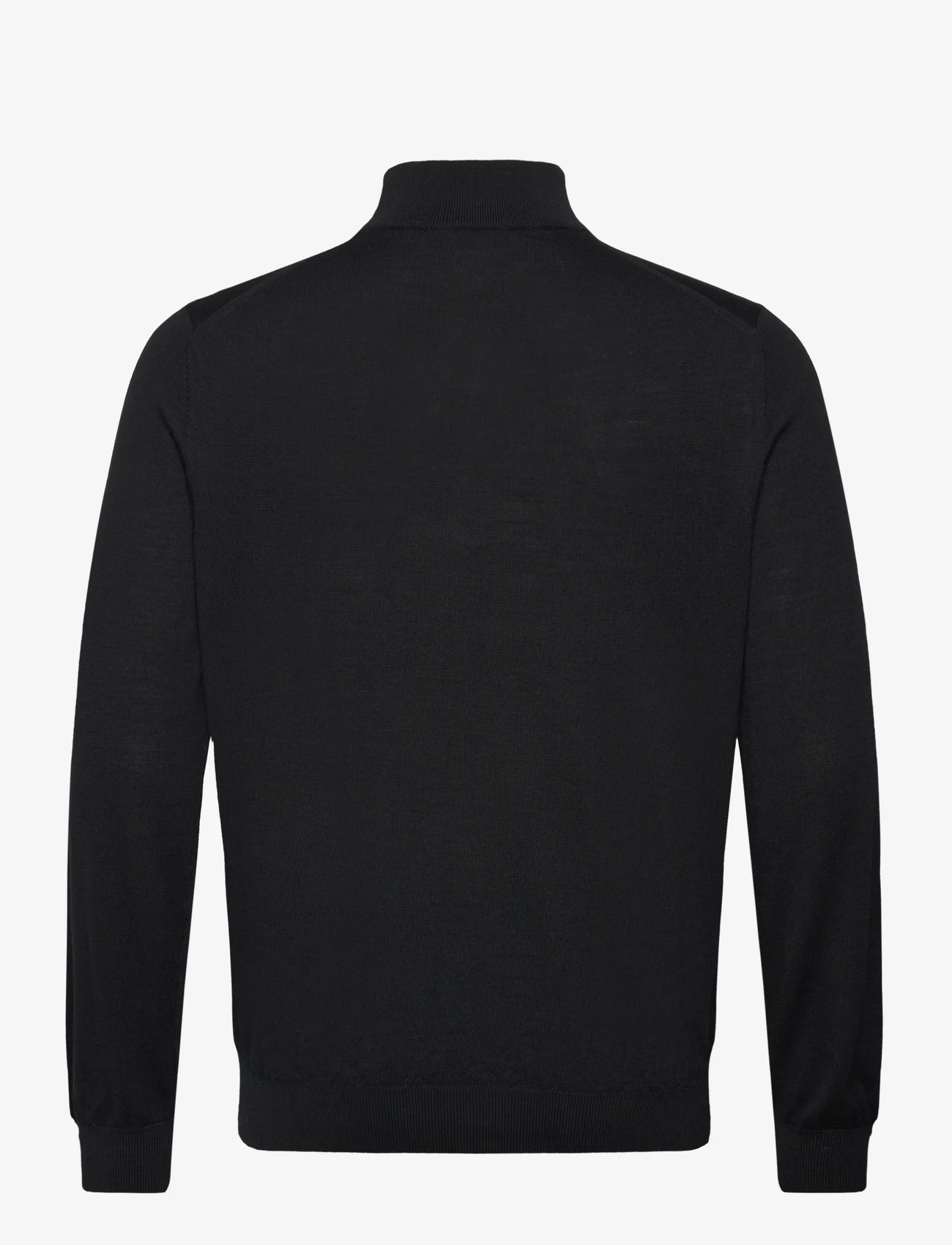 Mango - 100% merino wool sweater with zip collar - mænd - black - 1