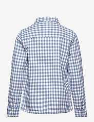 Mango - Gingham check cotton shirt - långärmade skjortor - lt-pastel blue - 1