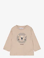T-shirt with print drawing - LT PASTEL BROWN