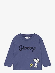 Mango - Snoopy long-sleeved t-shirt - långärmade t-shirts - medium blue - 0