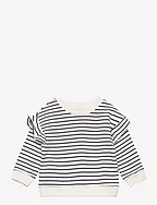 Ruffled striped sweatshirt - NAVY