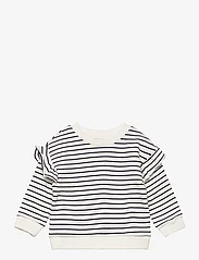 Mango - Ruffled striped sweatshirt - sweatshirts - navy - 0