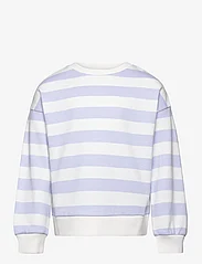 Mango - Striped cotton-blend sweatshirt - svetarit - lt-pastel blue - 0