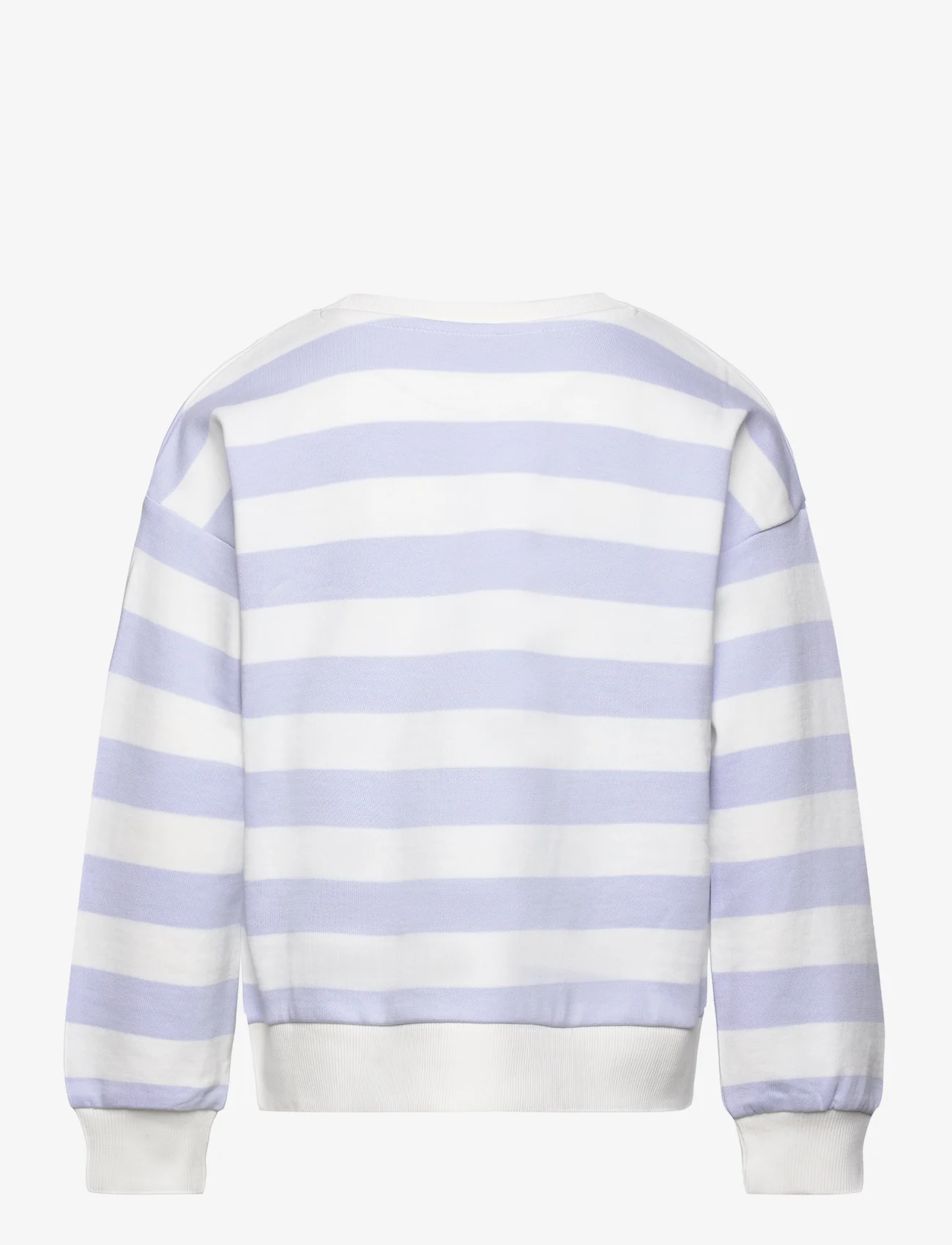 Mango - Striped cotton-blend sweatshirt - svetarit - lt-pastel blue - 1