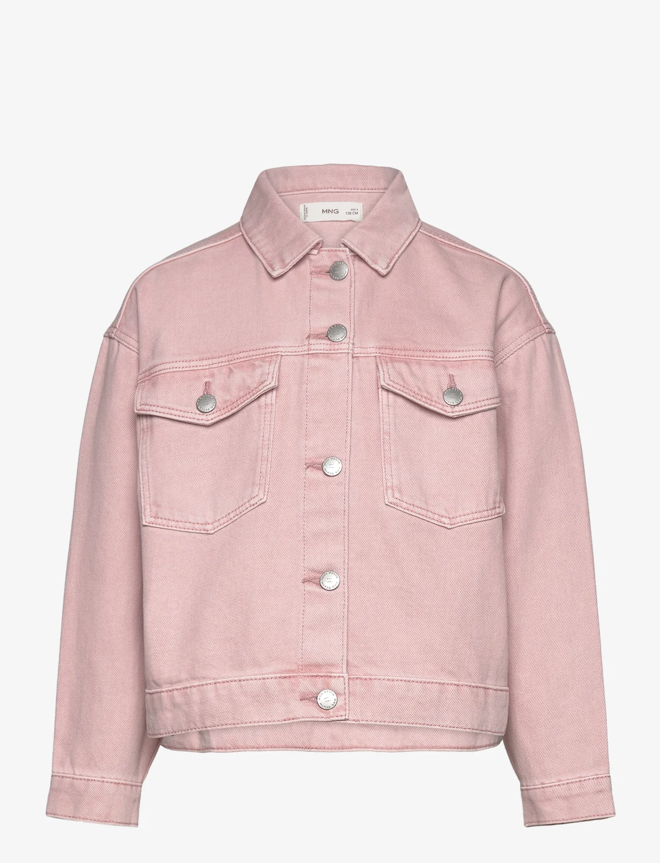 Mango - Denim jacket with pockets - laveste priser - pink - 0